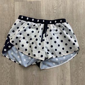 Polka dot running shorts - size M